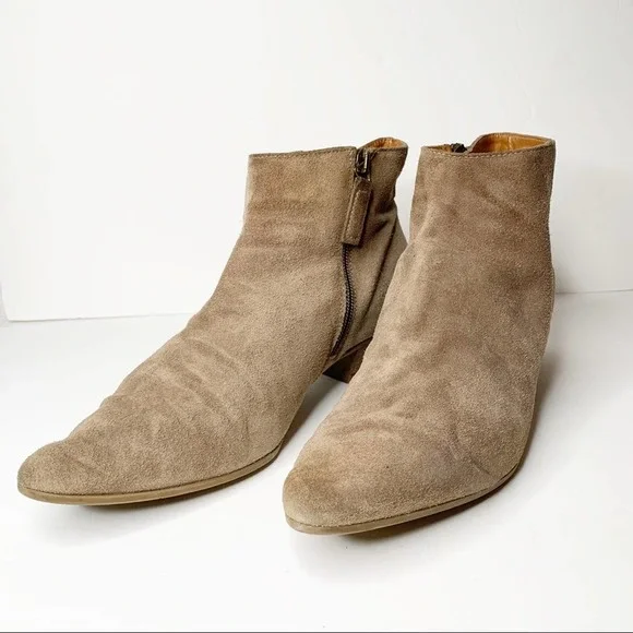 Aquatalia Suede Pointed Toe Booties SZ 10.5 - Picture 6 of 7